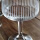 Set of 11 old wine glasses shaped chiseled crystal balloons
