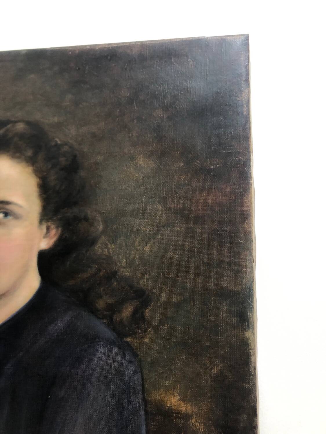 Oil portrait of a young girl by Paul Hulin