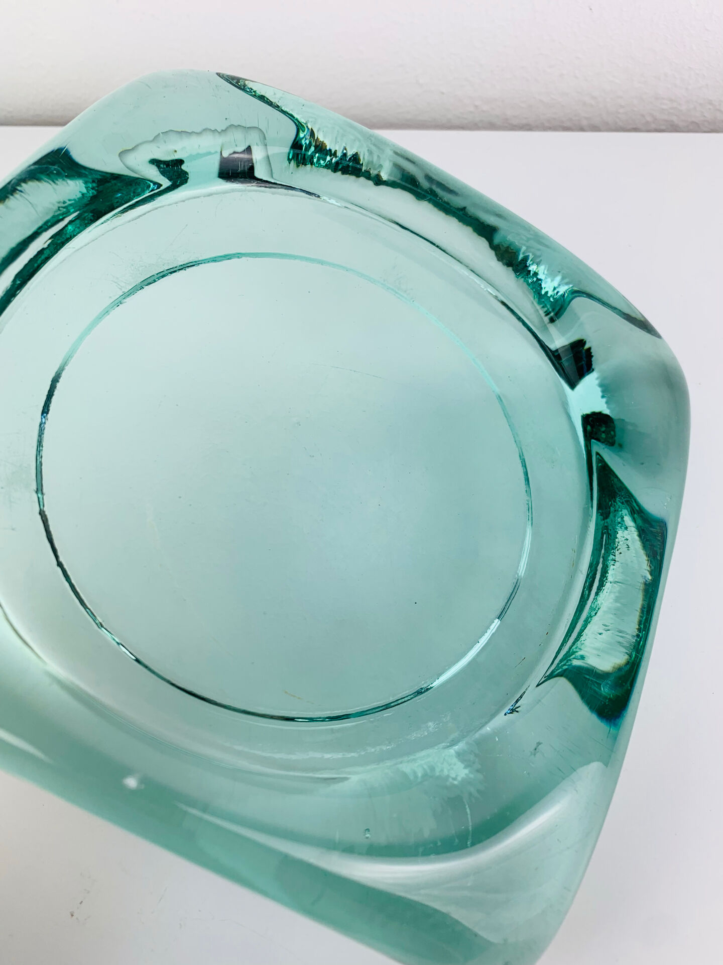 Vide poche ou cendrier Saint Gobain, pavé de verre, années 60