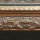 High and narrow mirror in gilded stucco late nineteenth century