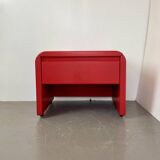 Pair of red bedside tables, 1980s