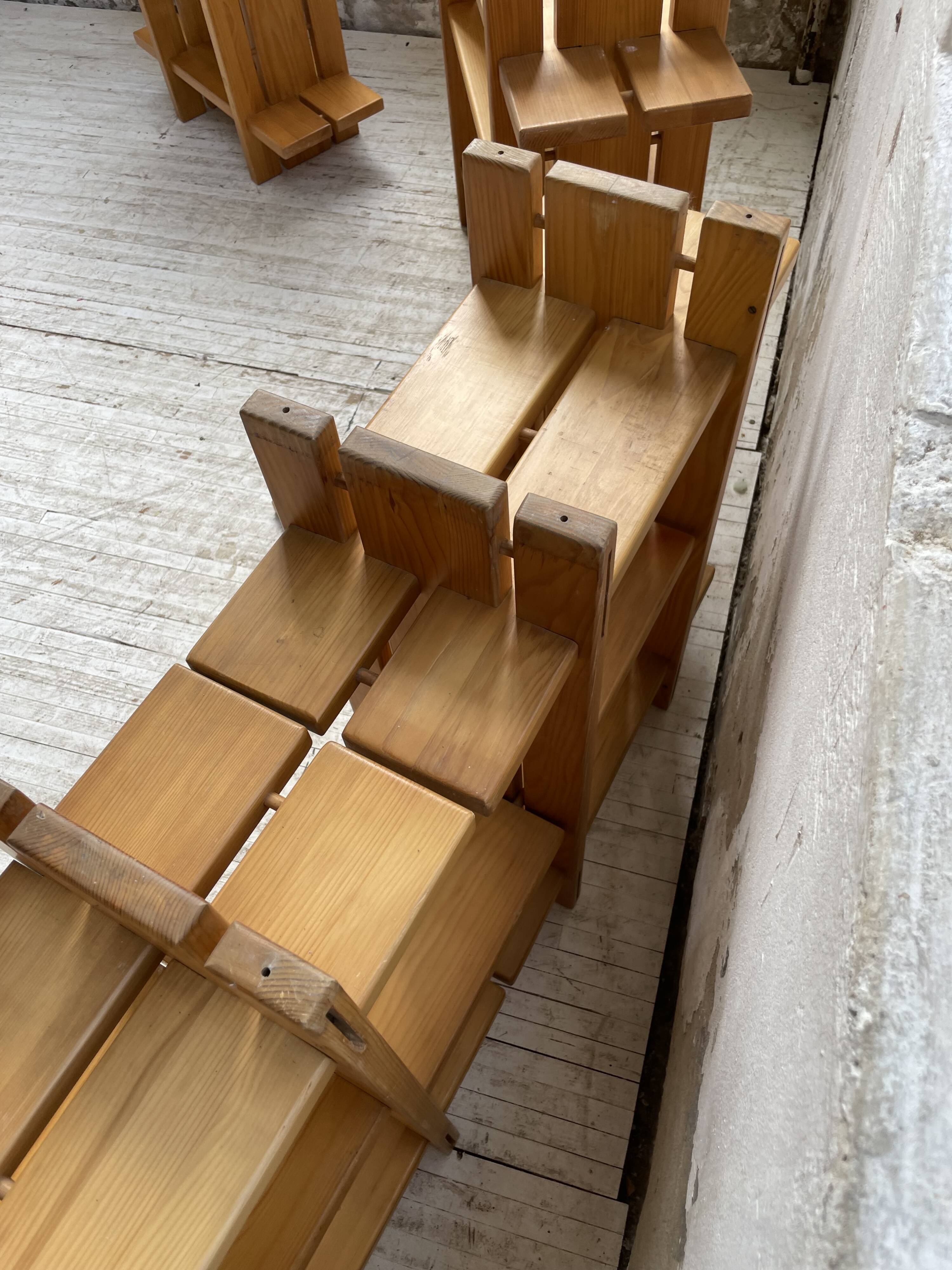 4 solid elm shelves Maison Regain