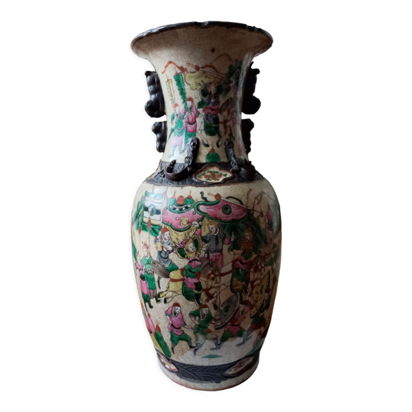 Vase Nankin Chine XIX ème en porcelaine Grand vase nankin chinois fin XIX e
