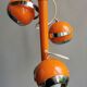 Vintage Space Age 70s Pendant Light – 3 Adjustable Spotlights – Orange