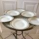 lot of 8 hollow plates Terre de Fer St Amand model "Molière" XXth