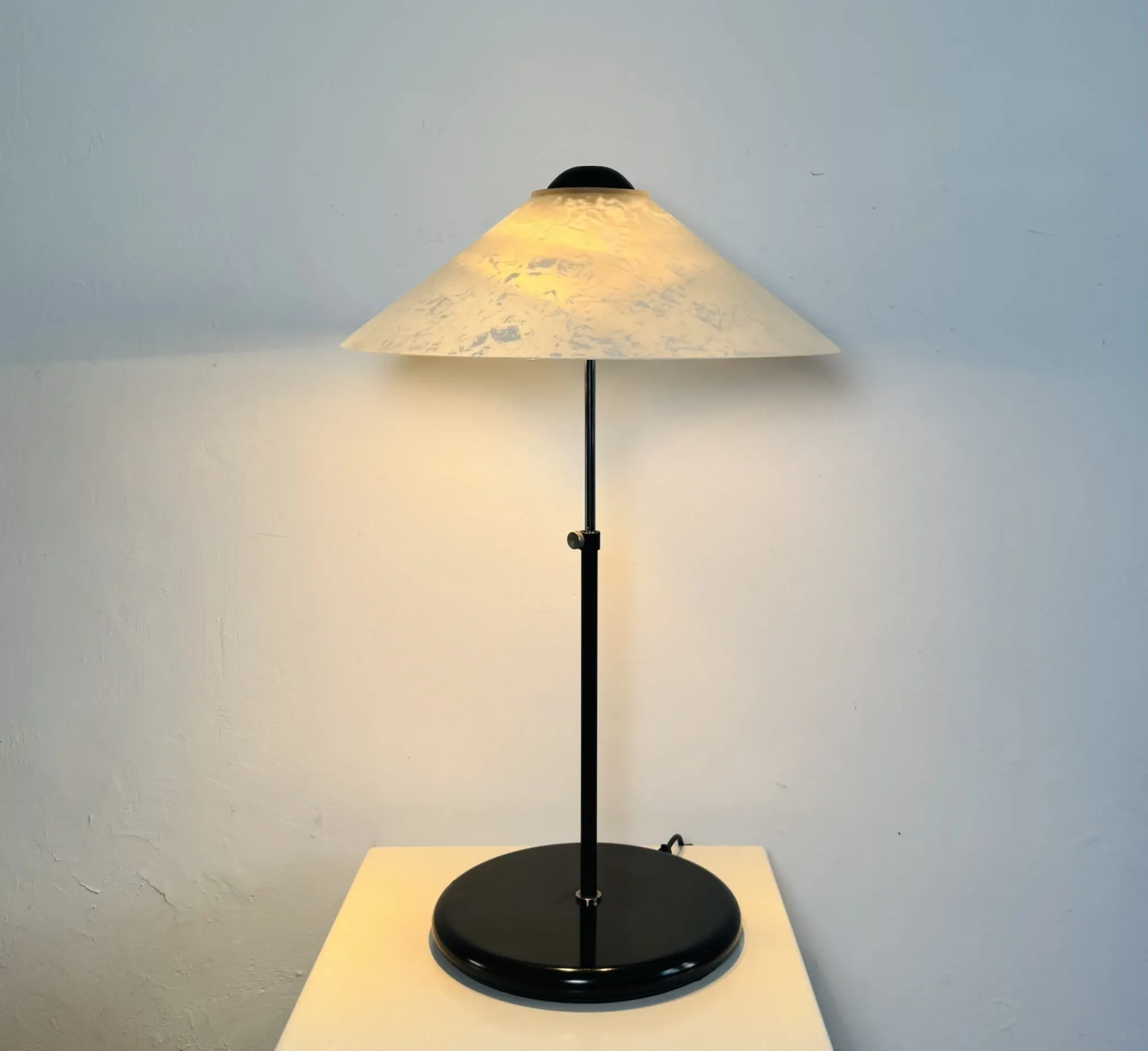 Frosted Glass Table Lamp By Af Cinquanta, Italy, 1980S