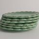 Celadon Green Earthenware Bowl & Plates, Nittsjö, Sweden, 1960s