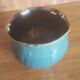 Vintage green and bronze ceramic pot cover vase