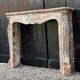 Louis XV style fireplace in grey Ardennes marble, circa 1900.