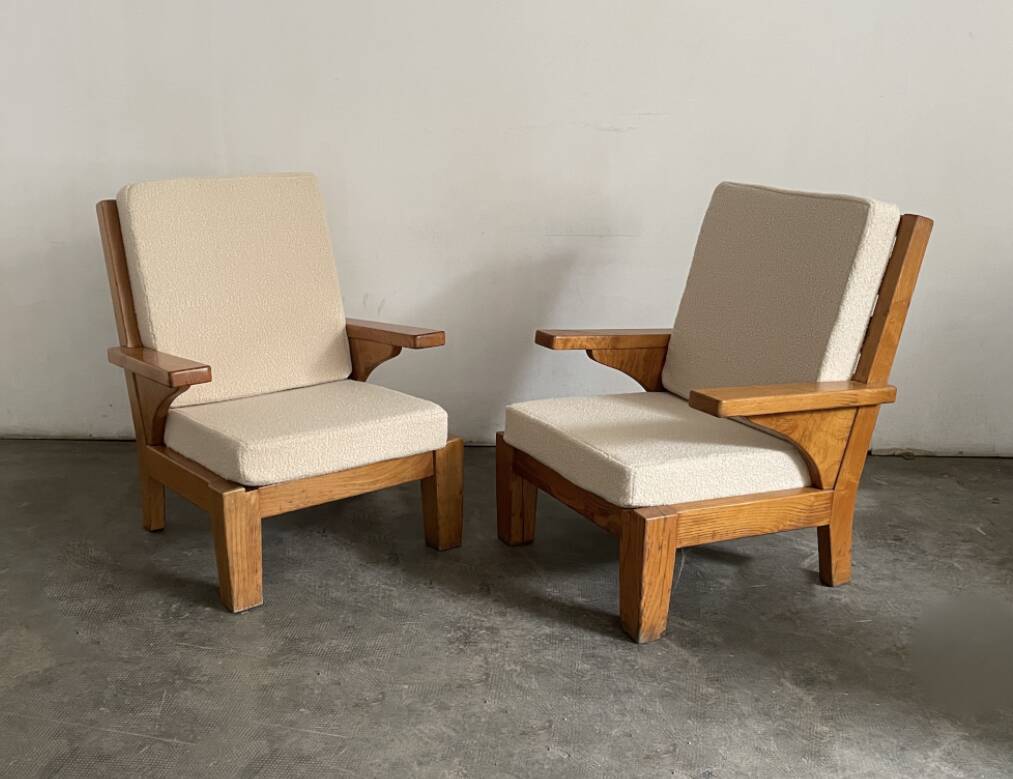 Paire de fauteuils vintage