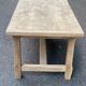 Extensible farmhouse dining table stripped in raw solid oak from the 1970s.