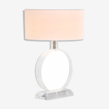 Lampe circulaire lucite vintage