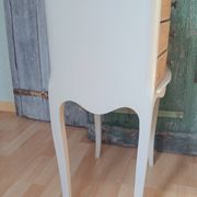 Table de chevet vintage en bois naturel à 3 tiroirs