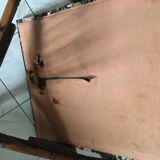 Faux bamboo chair with cushion