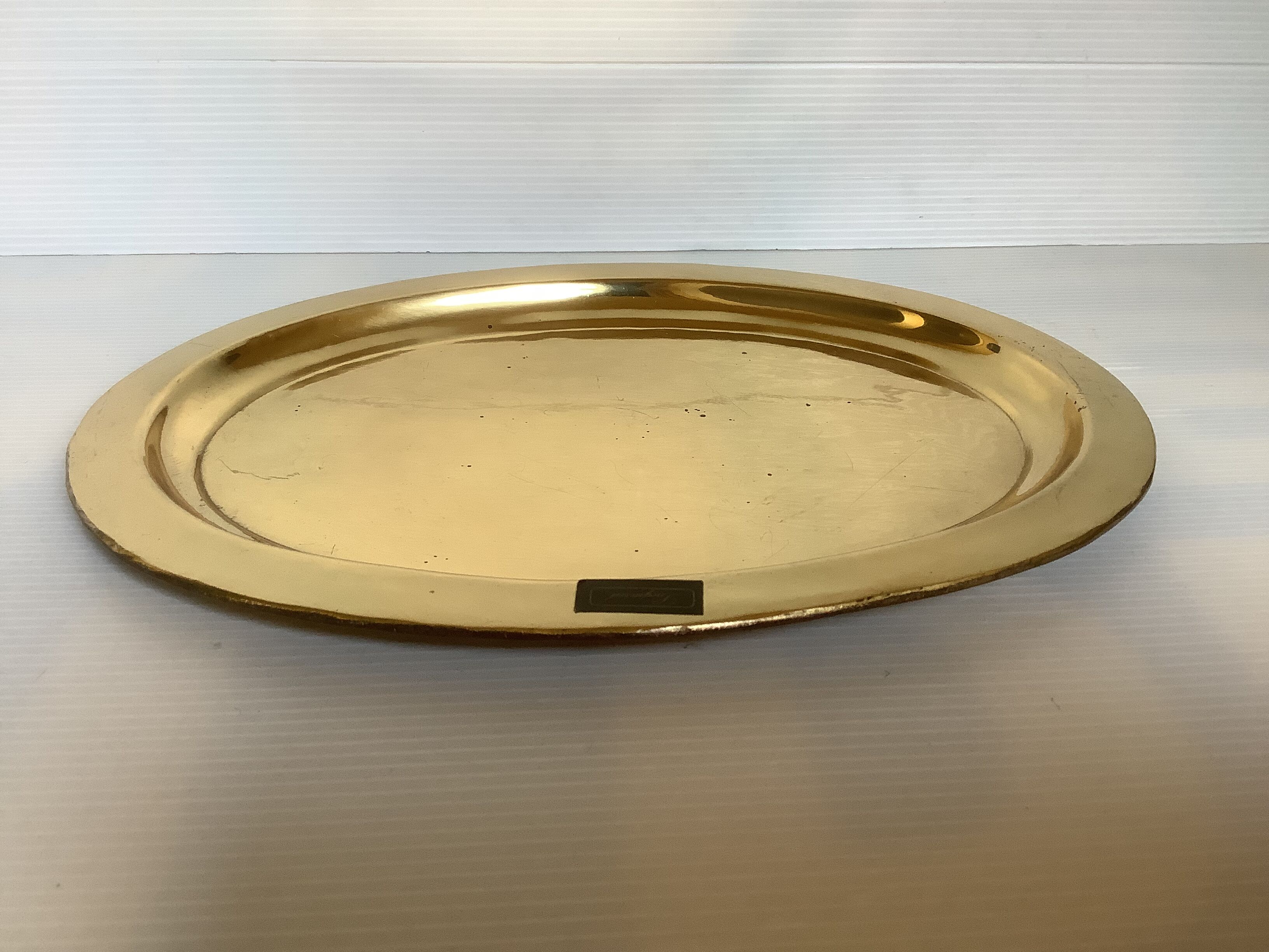 Oval brass tray