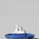 Gabriel Burmeister White Deer Art Deco Ceramic Bowl, 1930s