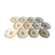 Set of 12 dessert plate in Limoges porcelain PCL with floral decoration