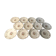 Set of 12 dessert plate in Limoges porcelain PCL with floral decoration