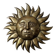 Vintage brass wall sun, handcrafted, alternative decor