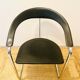 Arrben “Canasta” armchair or chair from the 80s in chrome steel and leather