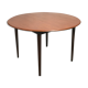 Round scandinavian teak table