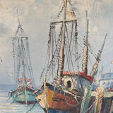 Marine oil on canvas signed Florence