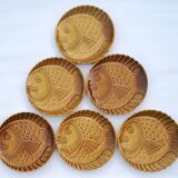 Assiettes vintages, Poissons en barbotine