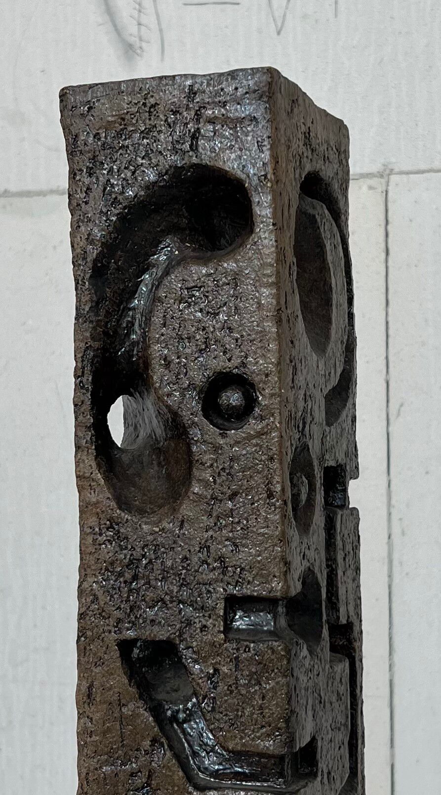 Large Brutalist Ceramic Sculpture – Abstract Totem Form, c. 1960s–70s