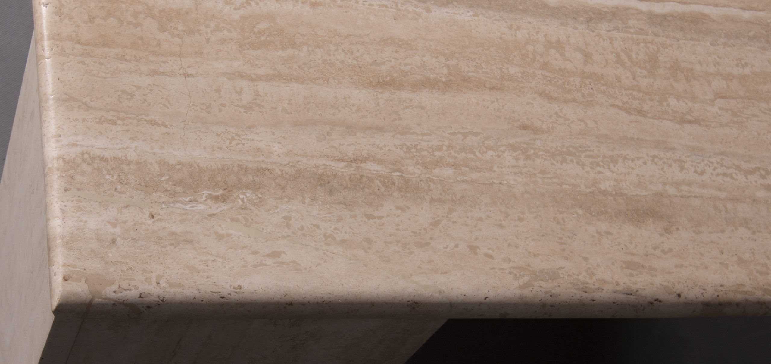 Vintage coffee table in 70s travertine