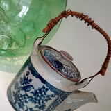 Enamelled stoneware teapot