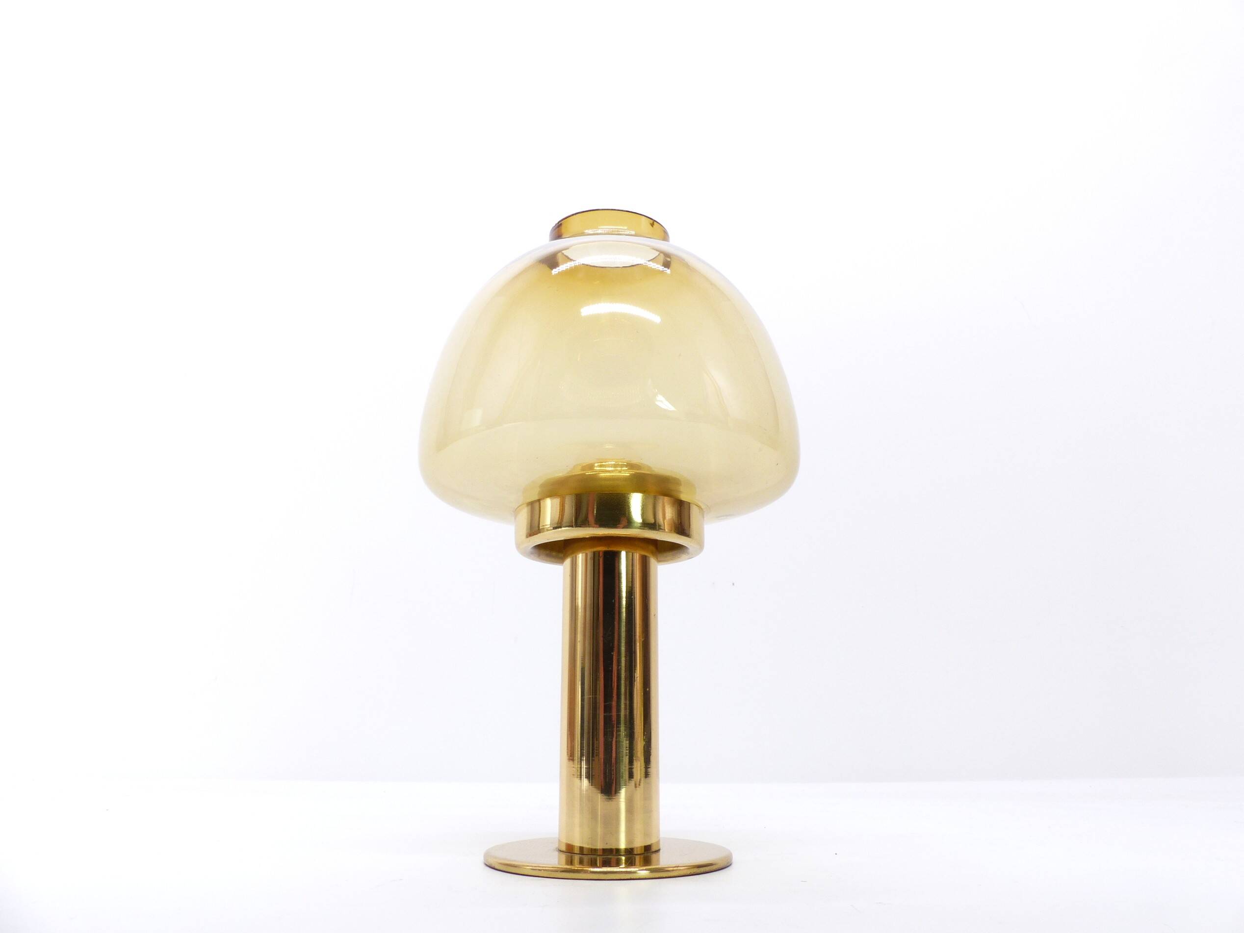 Jakobsson Claudia L10227 Scandinavian candle holder, amber yellow glass, Markaryd