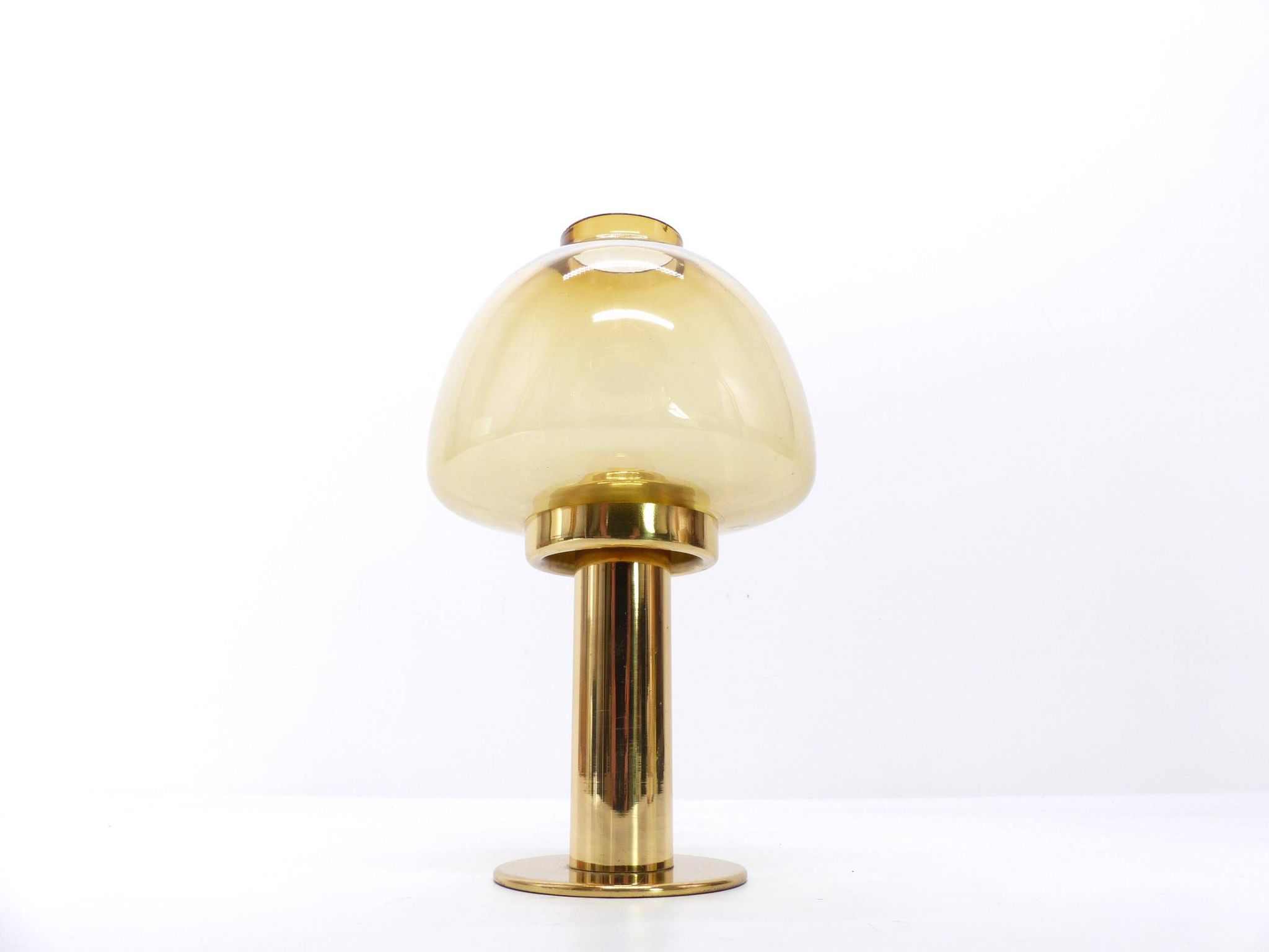 Jakobsson Claudia L10227 Scandinavian candle holder, amber yellow glass, Markaryd
