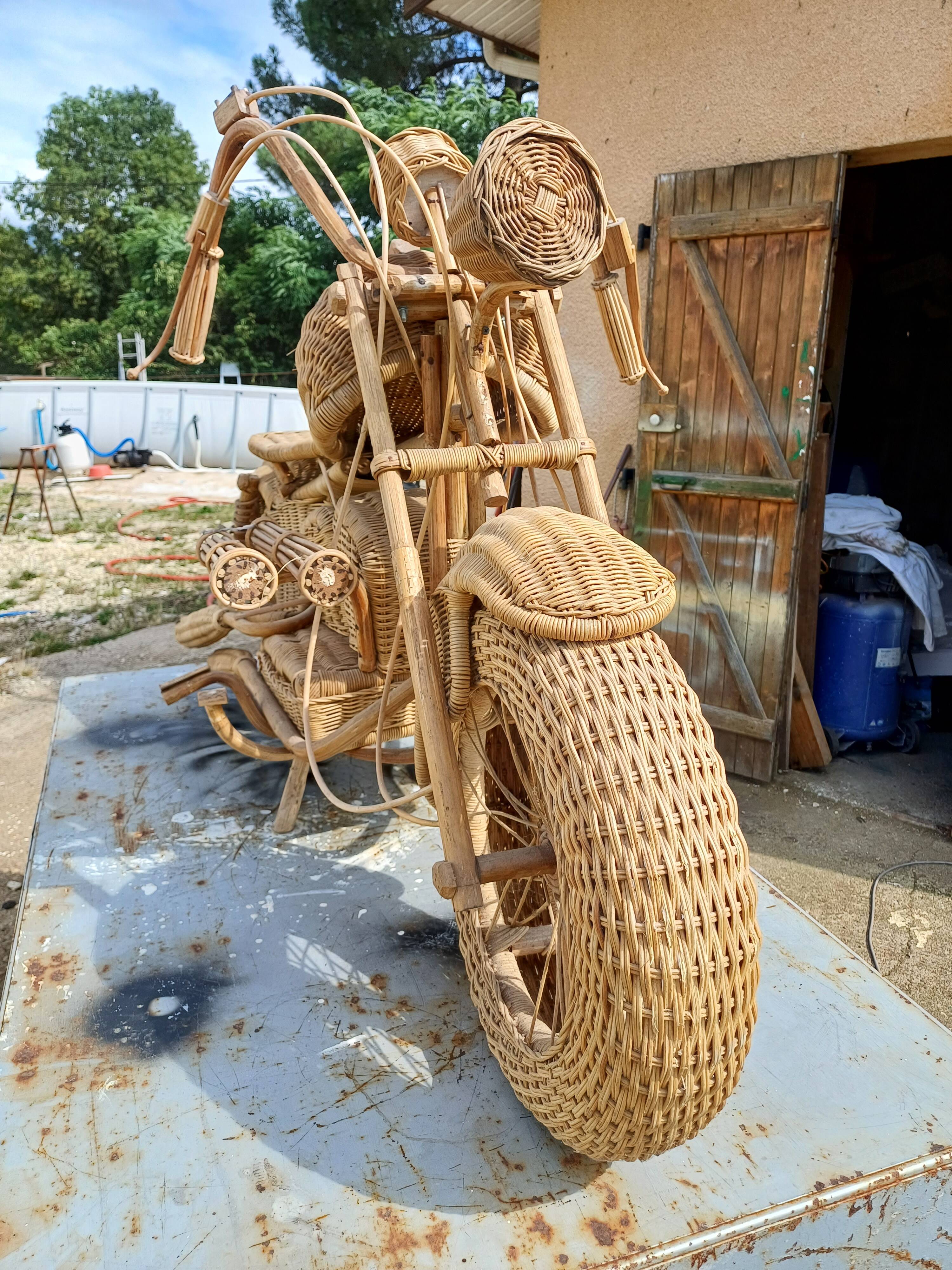 Harley Davidson Wicker Motorcycle by Tom Dixon
