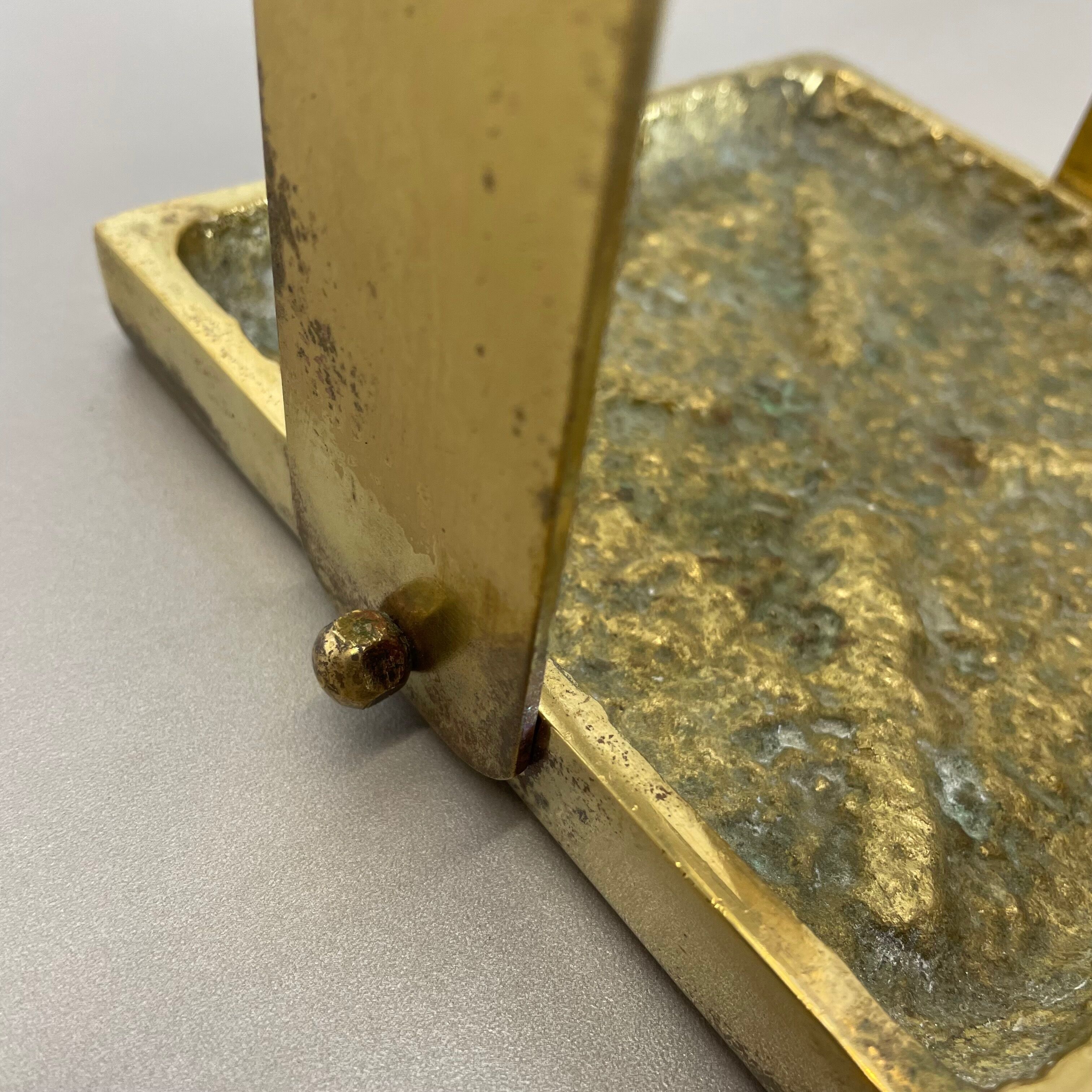 Original Hollywood Regency Solid Brass 3,3kg Umbrella Stand, Italy, 1970s