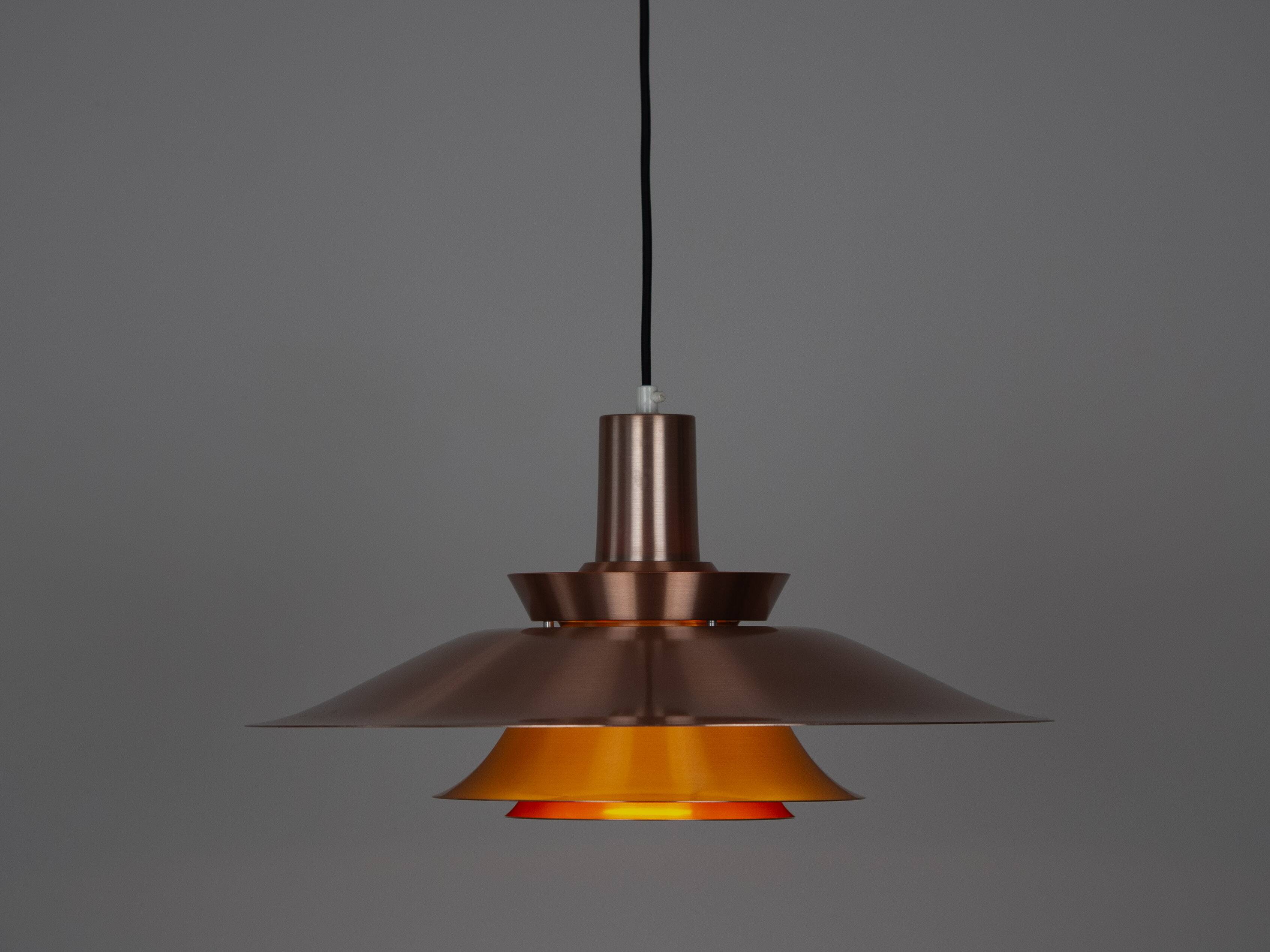 Suspension vintage danoise Lyskaer par Bent Nordsted, années 1980