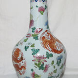 Large porcelain vase Chinese pink family China