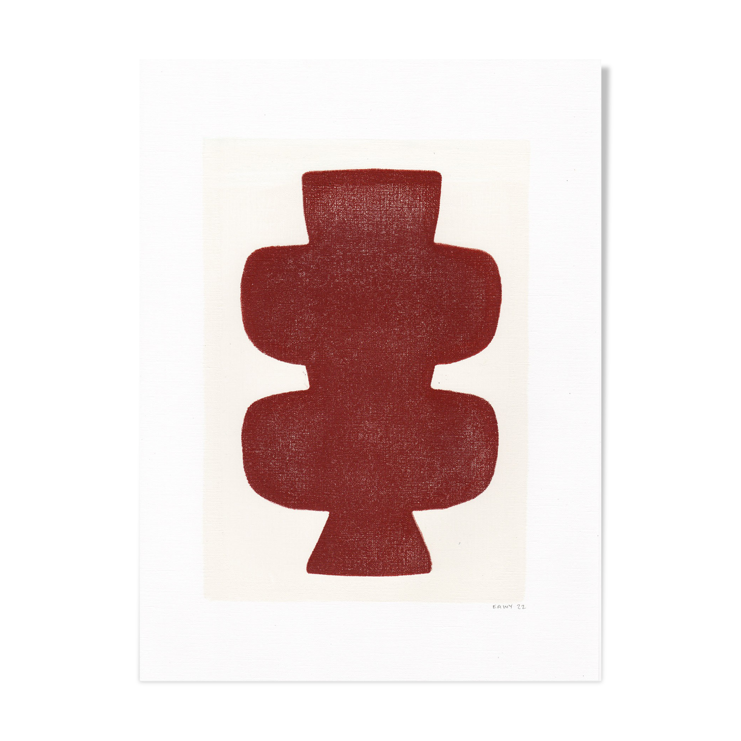 Painting on paper • 30X40CM Terracotta M754A • signed Eawy