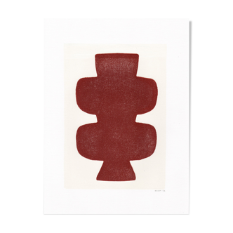 Painting on paper • 30X40CM Terracotta M754A • signed Eawy