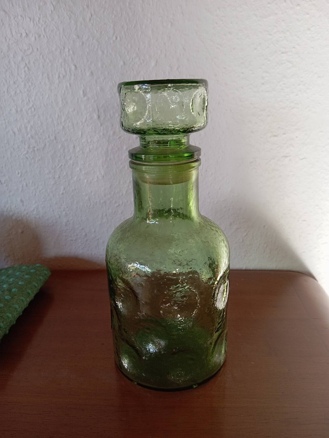 Round relief carafe from the 70s