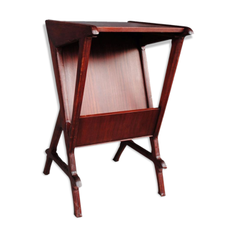 Magazine rack and console mahogany