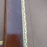 Old style flat desk louis xvi leather tray with 2 pulls