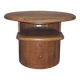 Solid teak oval coffee table with swivel top by Silkeborg, Denmark 1960s