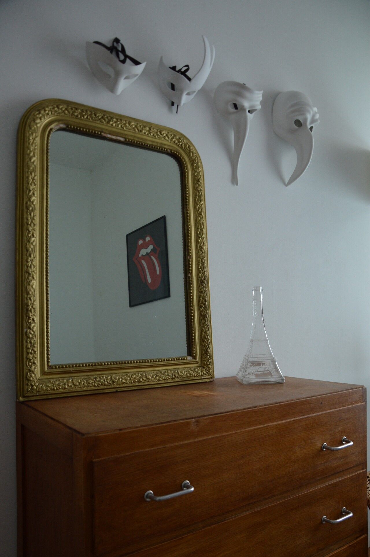 Mirror Golden of the nineteenth century 56 x 74 cm