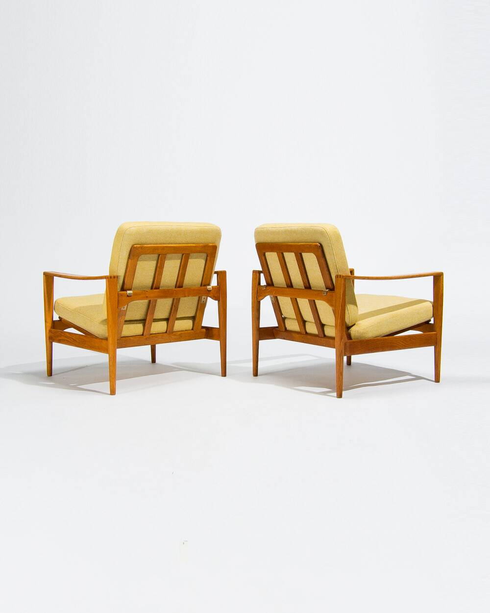 Mid Century Lounge Chairs in Oak by Niels Koefoed, Danish 1950's