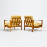 Mid Century Lounge Chairs in Oak by Niels Koefoed, Danish 1950's