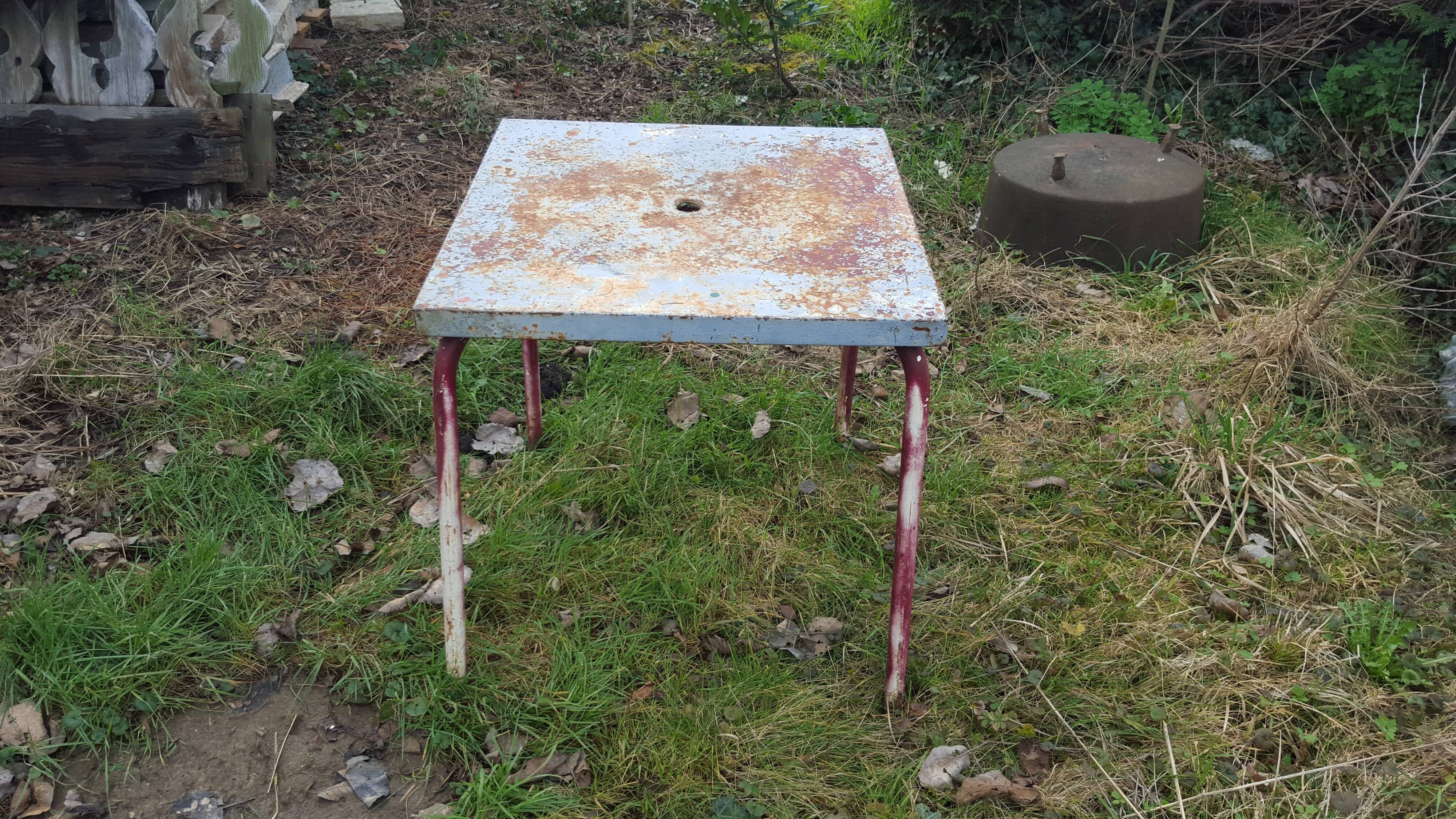 METAL terrace table TOLIX 1950