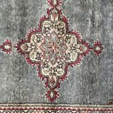 Vintage carpet in silk and cotton Kayseri Turkey 102x21cm