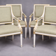 Classic Louis XVI armchairs. Solid wood.