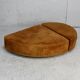 Pair of “tawny” velvet seats. Foam, wood, velvet. Circa 1970