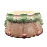 Gardener old art nouveau earthenware slurry decorated with clover n° 272